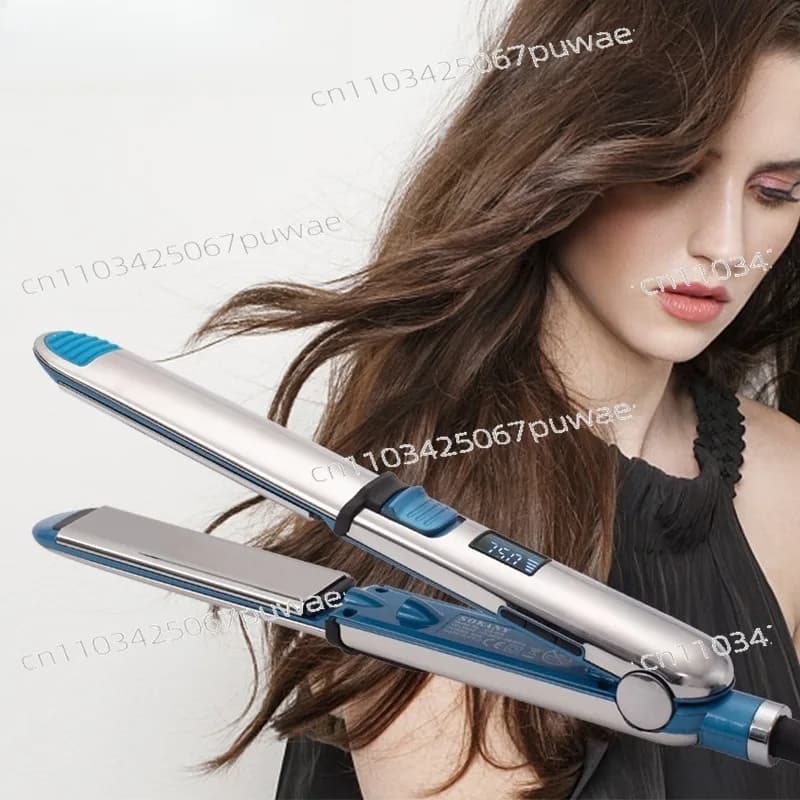 Ceramic Hair Plate - Professional Tool to Straighten Hair - Styler Anti-Crespo for Frangia