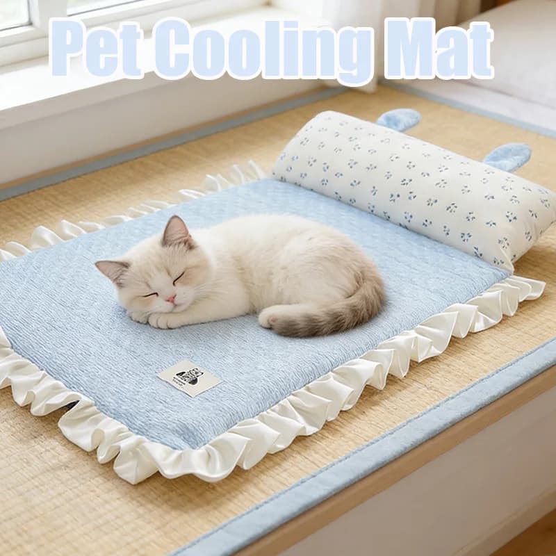 Tappetino Refrigerante Estivo in Seta Ghiacciata per Animali Domestici, Morbido e Traspirante, Cuccia Rinfrescante per Cani e Gatti, Utilizzo Universale per Tutte le Stagioni