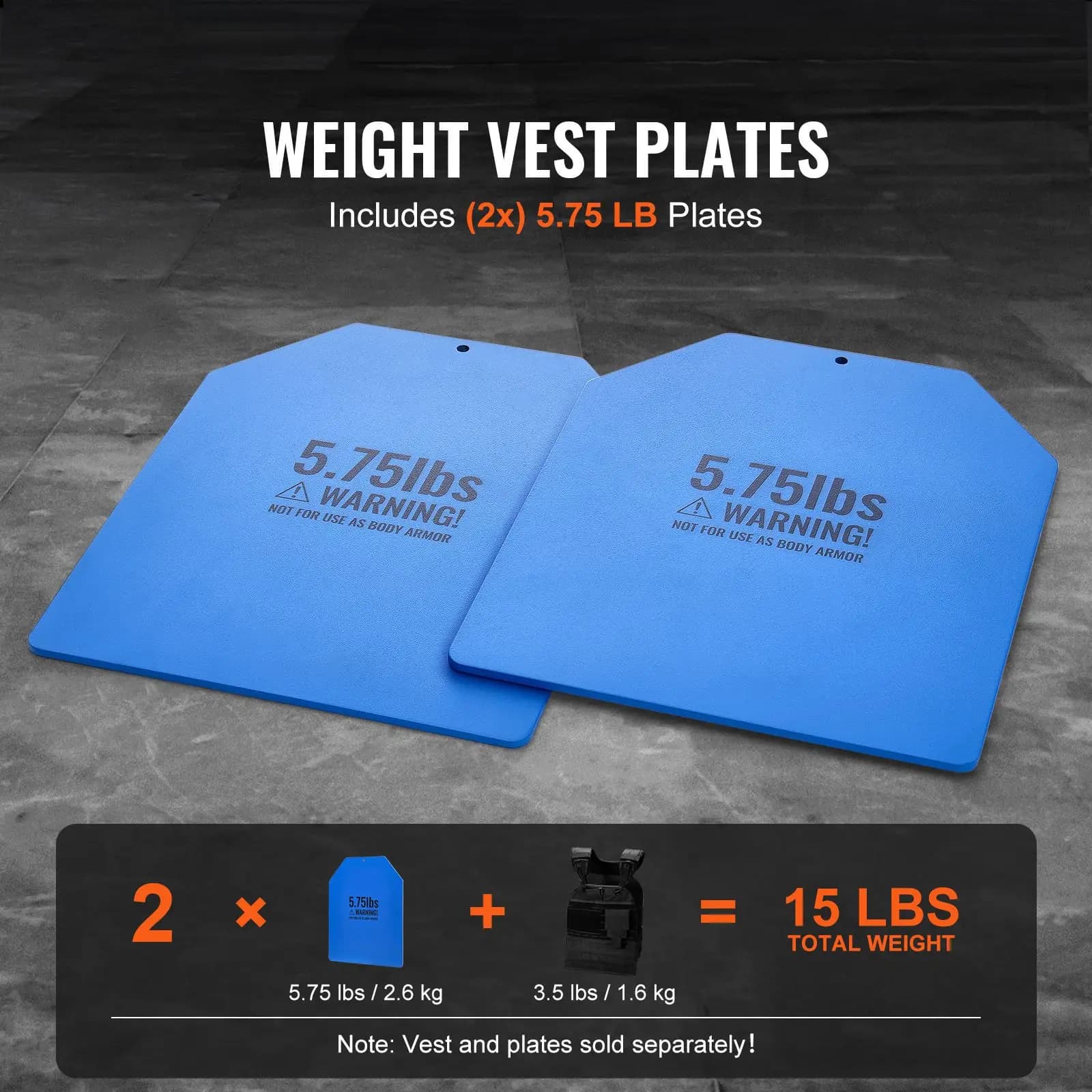 Weight Vest Plates, 5.75 LB Pairs, Premium Steel Weighted plates, Contoured Ergonomic Fit – WODs, Additional Weight for Weight Vests, for Strength Training, Running, Fitness, Heavy Workouts