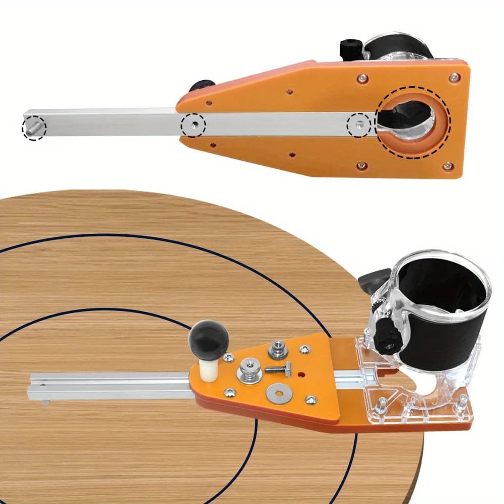 Router Circle Cutter Jig, 0.79‑14.17 Inch Adjustable Diameter, Woodworking Trimmer for Circular Milling & Grooving Cutting Work