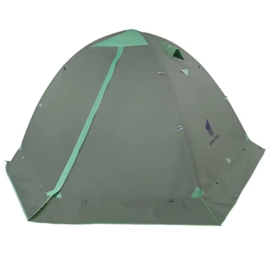 Tenda da campeggio ultraleggera per 2 persone, 4 stagioni, impermeabile, a doppio strato, per clima freddo, facile da montare, per famiglie.