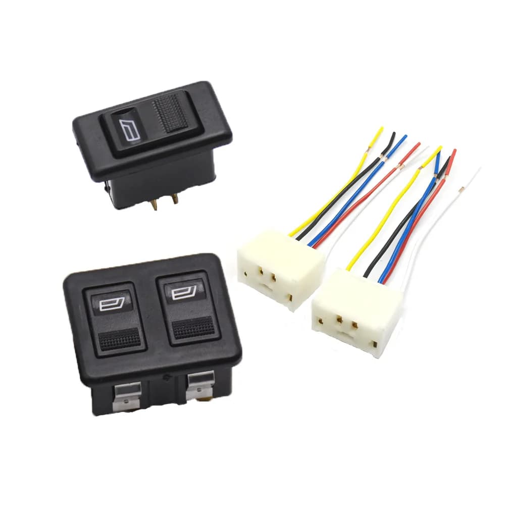 Singolo e doppio con spina Interruttori sollevatore finestra a 5 pin Alimentazione auto Porte elettriche Connettore pulsante Windows Sokcet