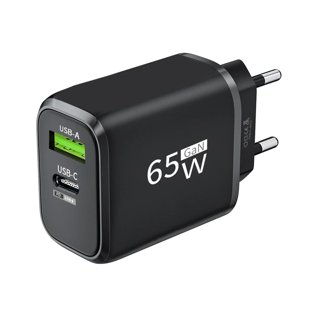 EU/US Plug 65W Max USB C GaN Fast Charger USB Type C Mobile Phone Wall Charger PD Quick Travel Charger For iPhone Xiaomi Huawei