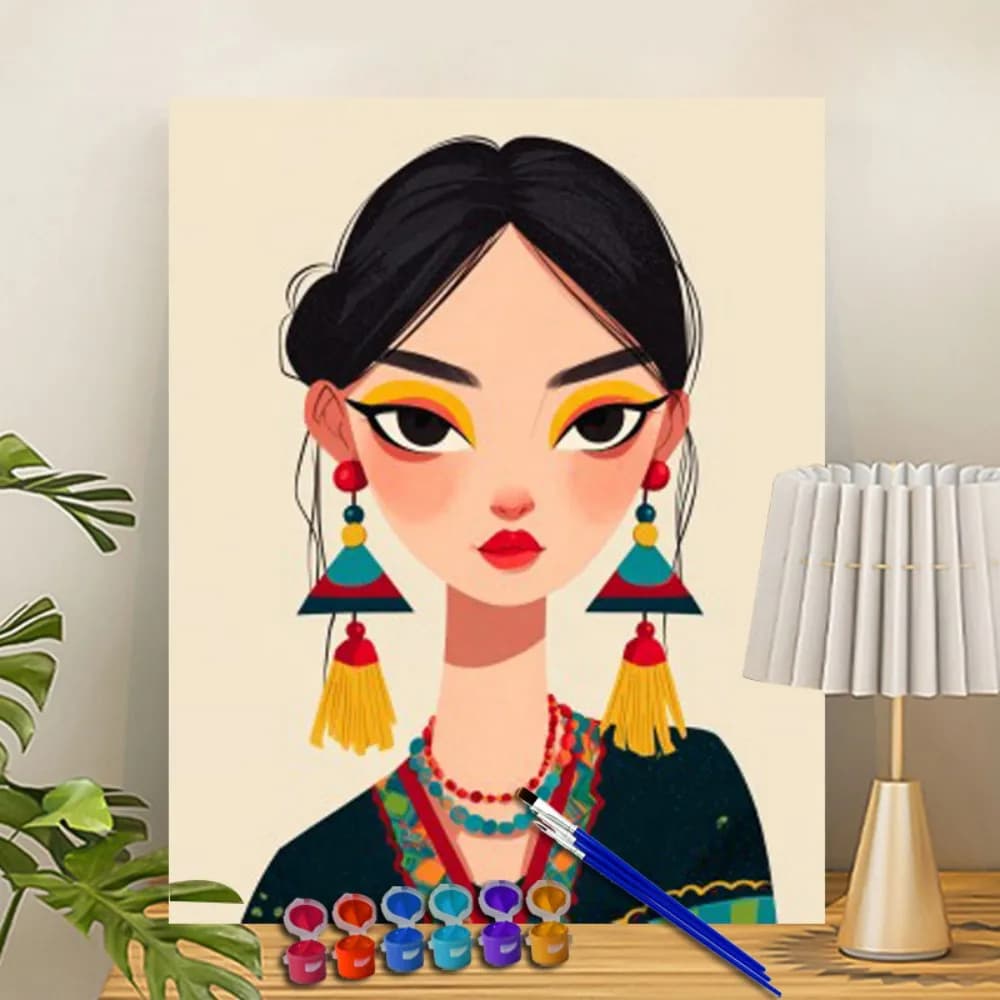 Painting By Numbers Ruby Acrylic Paint Canvas Dropshipping Portrait Family Children Photo Christmas gifts