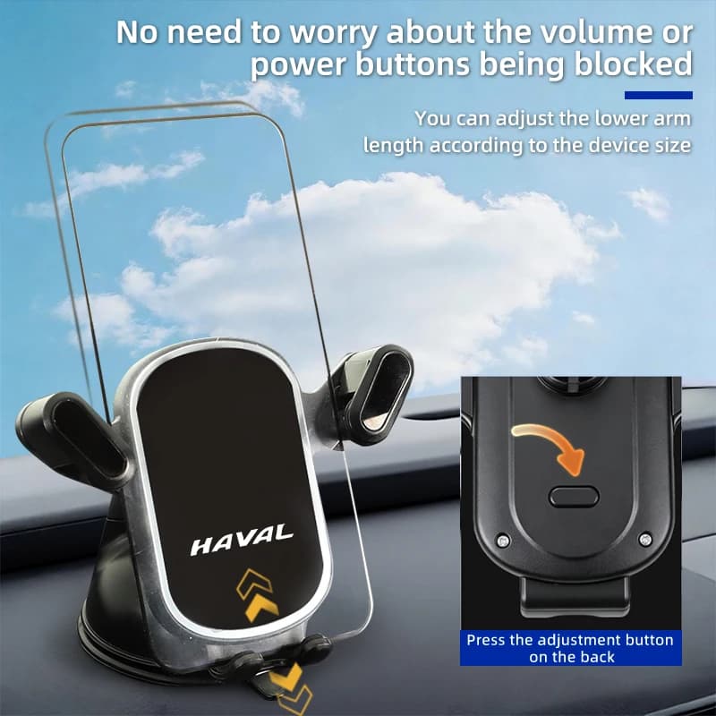 Car Gravity Phone Holder Suction Cup Base Phone Stand With Hook Accessories For Great Wall Haval F7 H6 H2 H3 H5 H7 H8 H9 M4 F7X