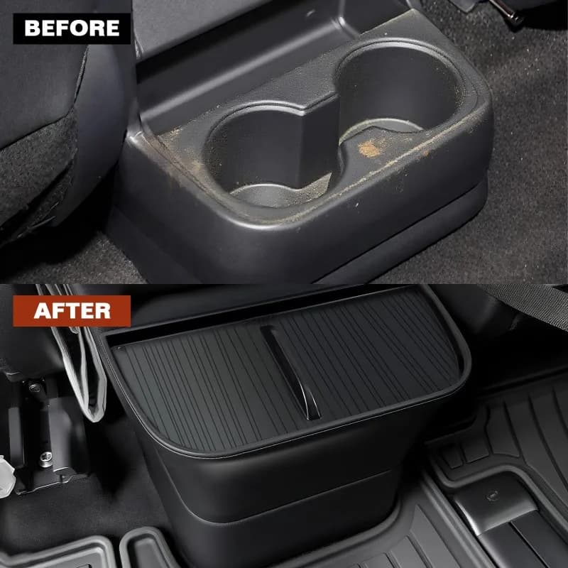 Accessori per pattumiera per Toyota Sienna 2021-2025 Pattumiera per auto aggiornata e organizer con coperchio, portabicchieri per sedile posteriore