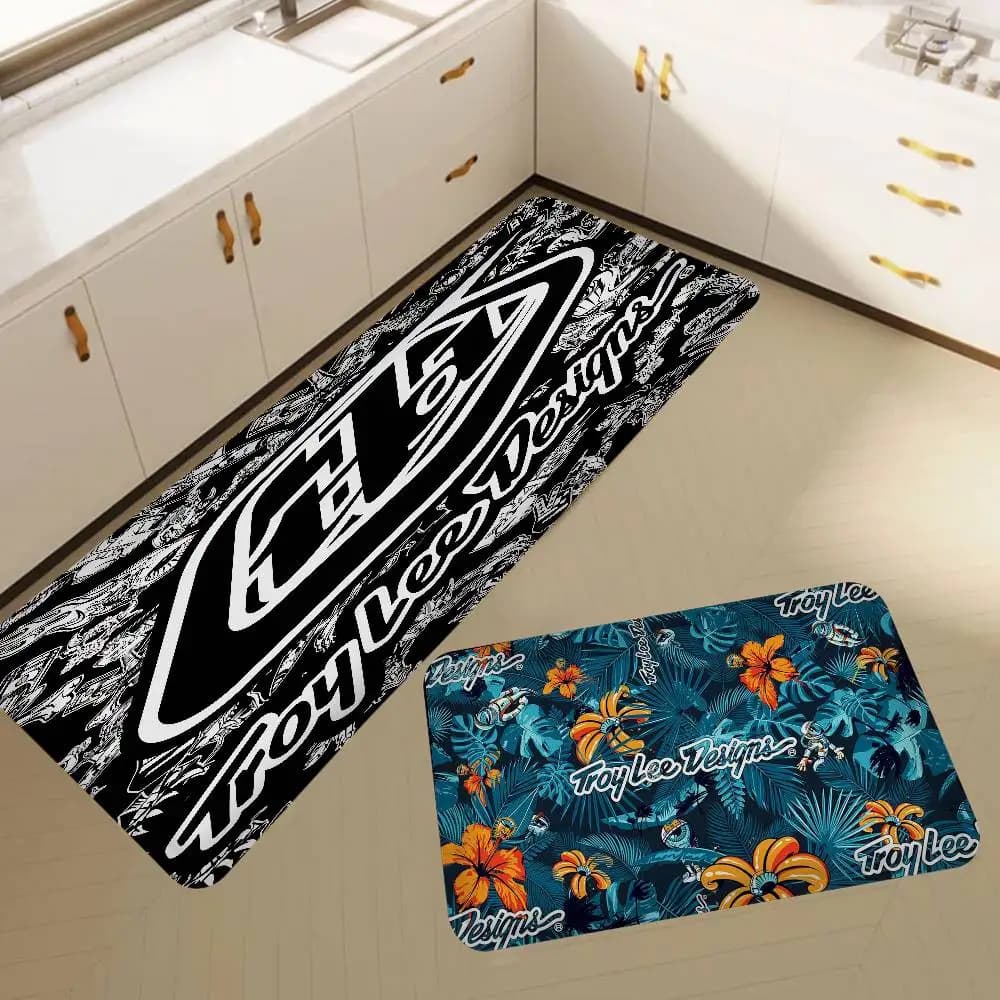 Tappetino Decorativo Rettangolare Antiscivolo Troy Lee Design, Morbido Tappeto per Interni ed Esterni, Zerbino di Benvenuto