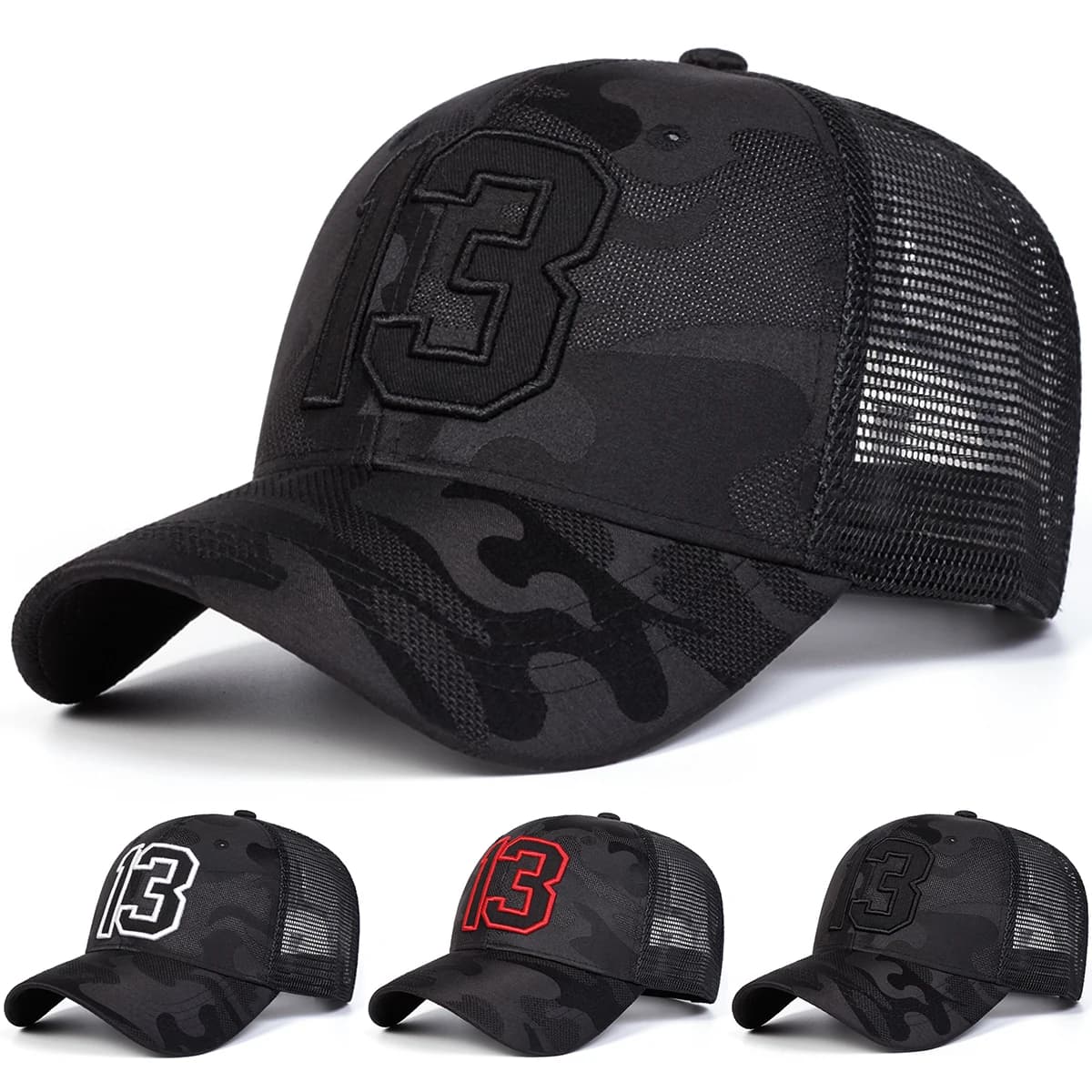 Unisex 13 Letter Embroidery Baseball Net Caps Spring Summer Outdoor Adjustable Casual Hats Sunscreen Hat Sports Cap