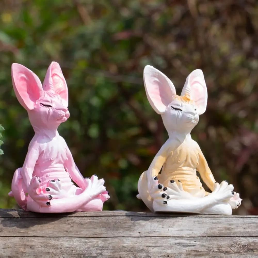 Statuetta in Resina di Gatto Senza Pelo, Modello Animale Gatto Sfinge, Simulazione Fai-da-Te