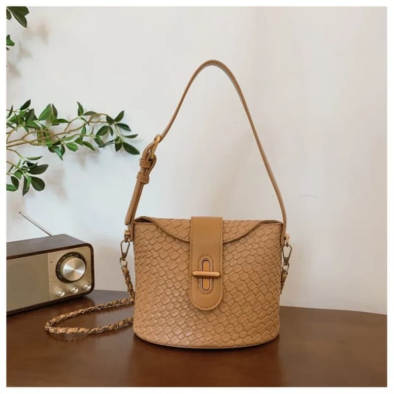 Textured Leather Diaper Bag For Women Crossbody Purse Elegant Classic Large Capacity Shopper Tote