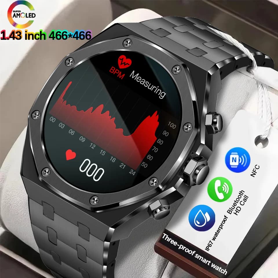 New Smartwatch ECG 2026 with Accurate Cardiac Health Analysis, Blood Analysis, Lipids and Blood Pressure, BT Calls, Smart Watches for Men