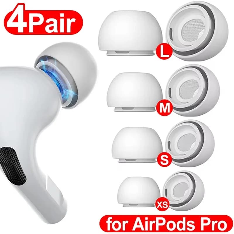 Cuscinetti auricolari di ricambio per Airpods Pro 1/2, cover protettiva in silicone per auricolari, cuscinetti con riduzione del rumore per Air Pods Pro 2 1