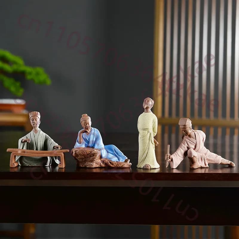 Micro Landscape Decoration Tea Set, Piano, Chess, Calligraphy and Painting, Flower Pet Bonsai, Figure Landscape Tea Pet
