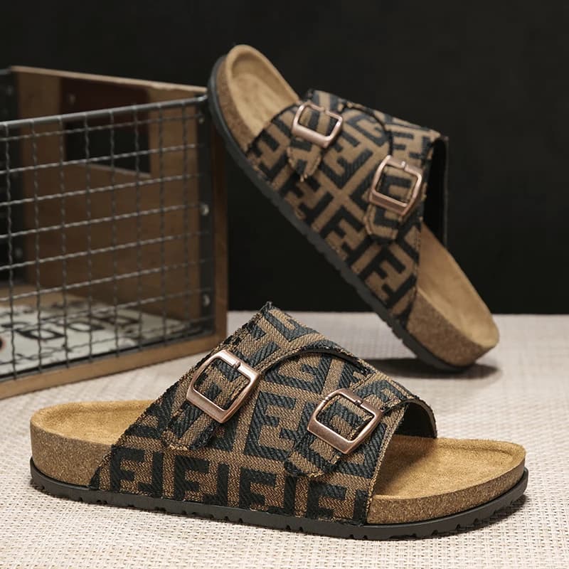 EVA Men Open Toe Slides Non Slip Thick Sole Indoor Home Bathroom Outdoor Beach Casual Daily Comfort Walking Slippers Footwear