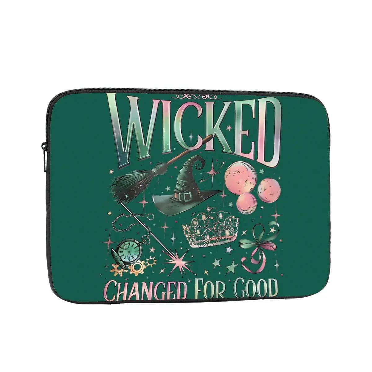 Custodia antiurto 12" 13" 15" 17" Wicked Elphaba & Glinda Custodia per laptop Rosa va bene con custodia per notebook verde