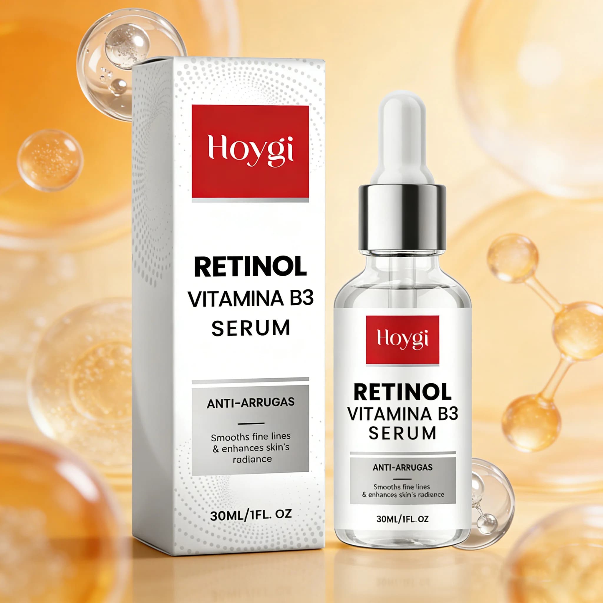 Serum Anti-Age Retinol Essence, Reduces Rugs and Subtle Lines, Lifting Effect, Rassodante, Illuminating and Hydrating for Skin Care