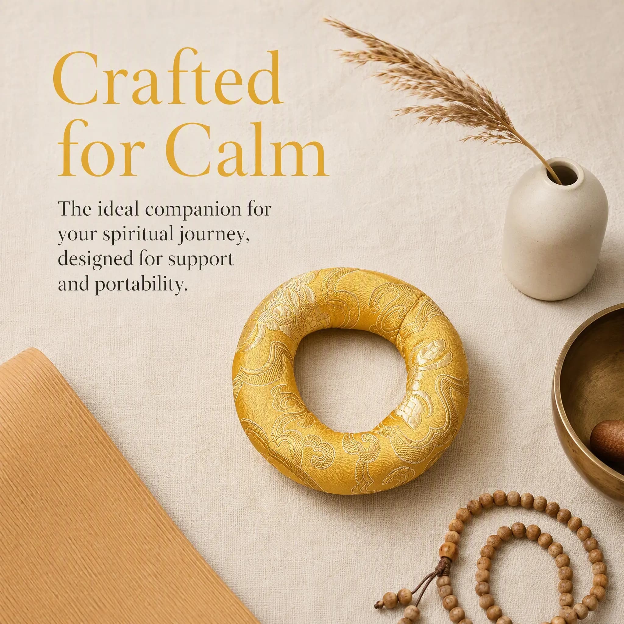 2Pcs Cotton Singing Bowl Cushion Round Pad Nepalese Meditation Bowl Base Stable Protective Stand Cotton Gasket