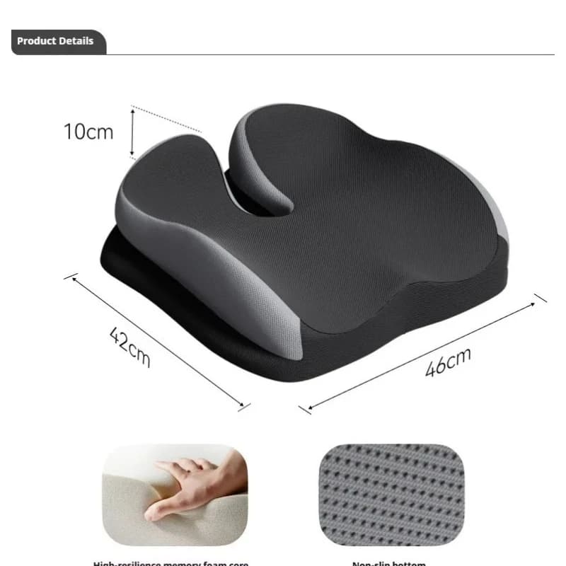 Cuscino in Memory Foam - Cuscino Ergonomico Traspirante in Rete per Sedia da Ufficio, Supporto Lombare Imbottito per Ufficio e Auto