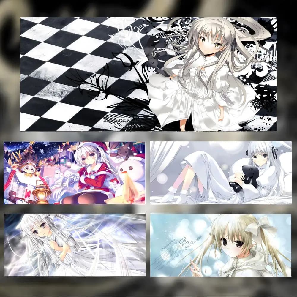 Tappetino per mouse Anime Romance Y-Yosuga no Sora, tappetino per mouse da gioco di grandi dimensioni con bordi cuciti, tappetino da scrivania ispessito per PC
