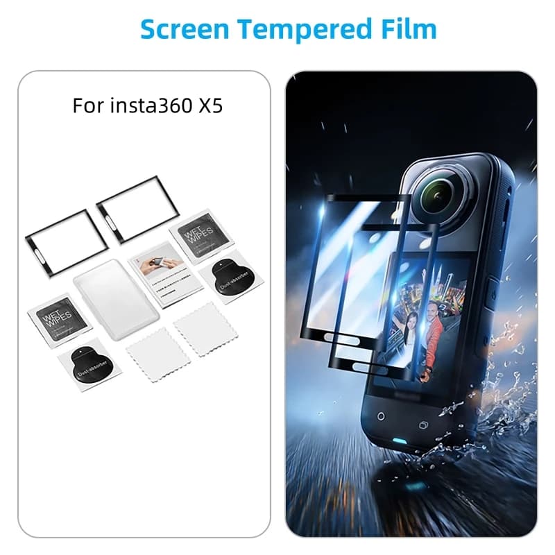 2 pieces Screen Protector for Insta360 X5 3D Curved Protective Film for Action Insta360 X5 cameras