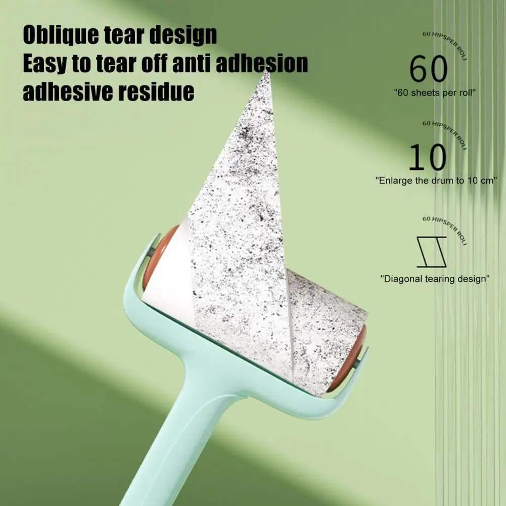 Reusable Lint Roller Super Strong Sticky Lint Roller with Tear-off Sheets for Clothes Sofas Carpets Reusable Washable Gel Hair