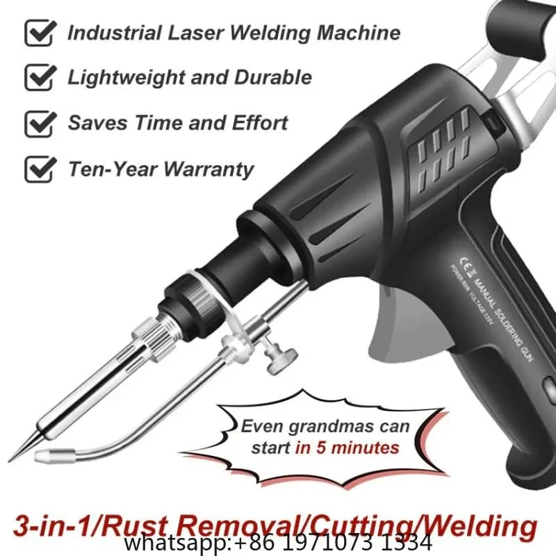 60W Handheld Electric Soldering Iron Adjustable Temperature Internal Heating Solder Gun for Home DIY Soldering Circuit Boards