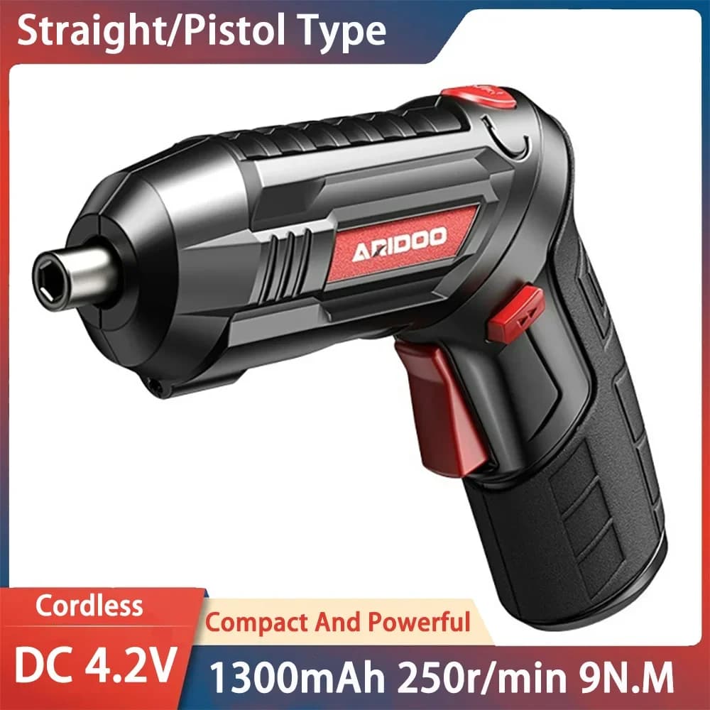 Cacciavite elettrico ricaricabile Piccolo 4.2V 6Nm 1300mAh 250rpm Cacciavite a batteria piccolo e potente Cacciavite con spedizione gratuita