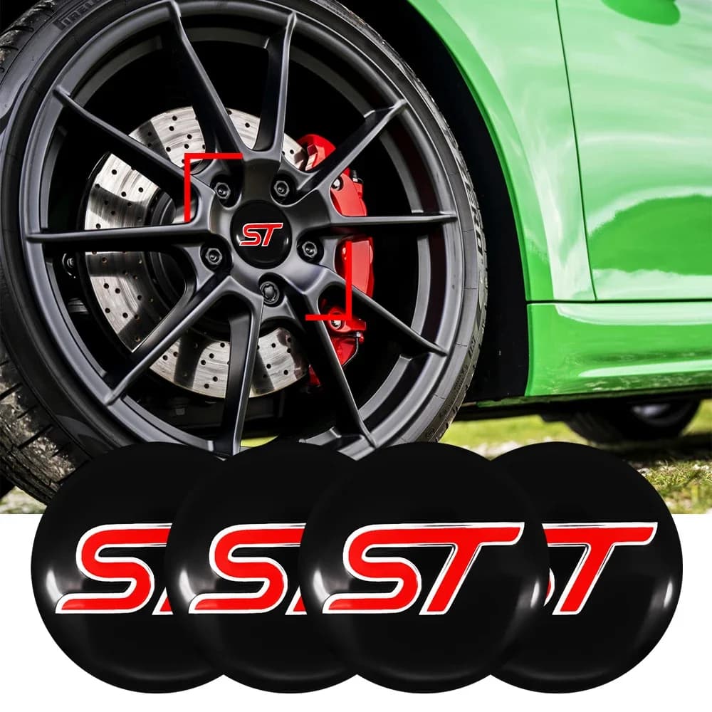 Waterproof 56mm Car Wheel Center Hub Cap Covers Sticker Rim Emblem Badge Decal for Ford Kuga Transit Mondeo Focus