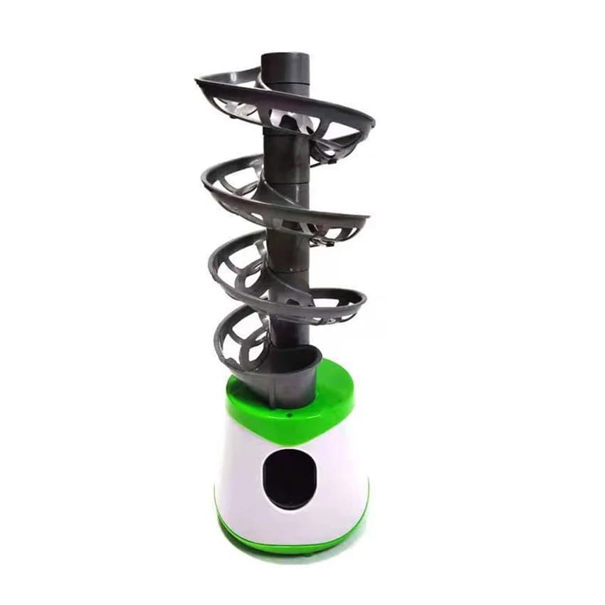 Lanciatore portatile per palline da ping pong di alta qualità, versione a doppia alimentazione, lanciatore robot per palline da ping pong per scarpe da ginnastica