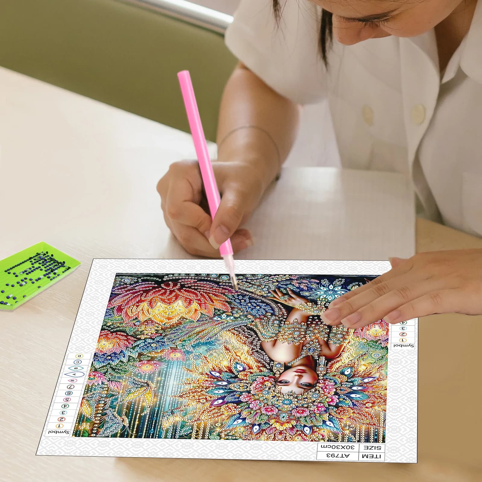 Kit di diamanti a forma speciale per bella donna fai-da-te per principianti e adulti, kit di pittura artistica con diamanti per regalo di decorazione della parete di casa