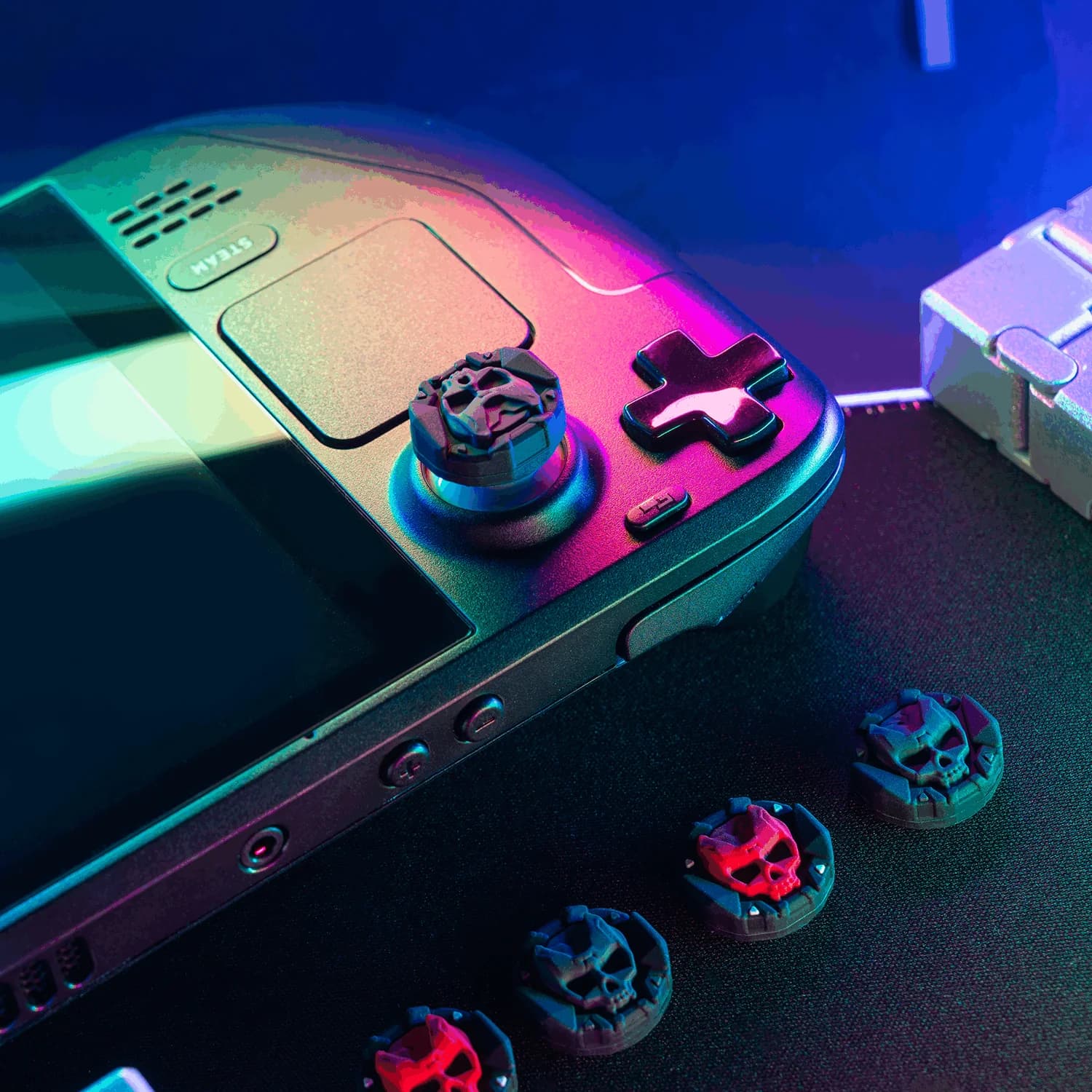 Armatura Del Silicone Morbido Thumb Stick Grip Cap Controller di Gioco Joystick Copertura Per Steam Deck Oled/ROG Ally X Console Thumbstick caso