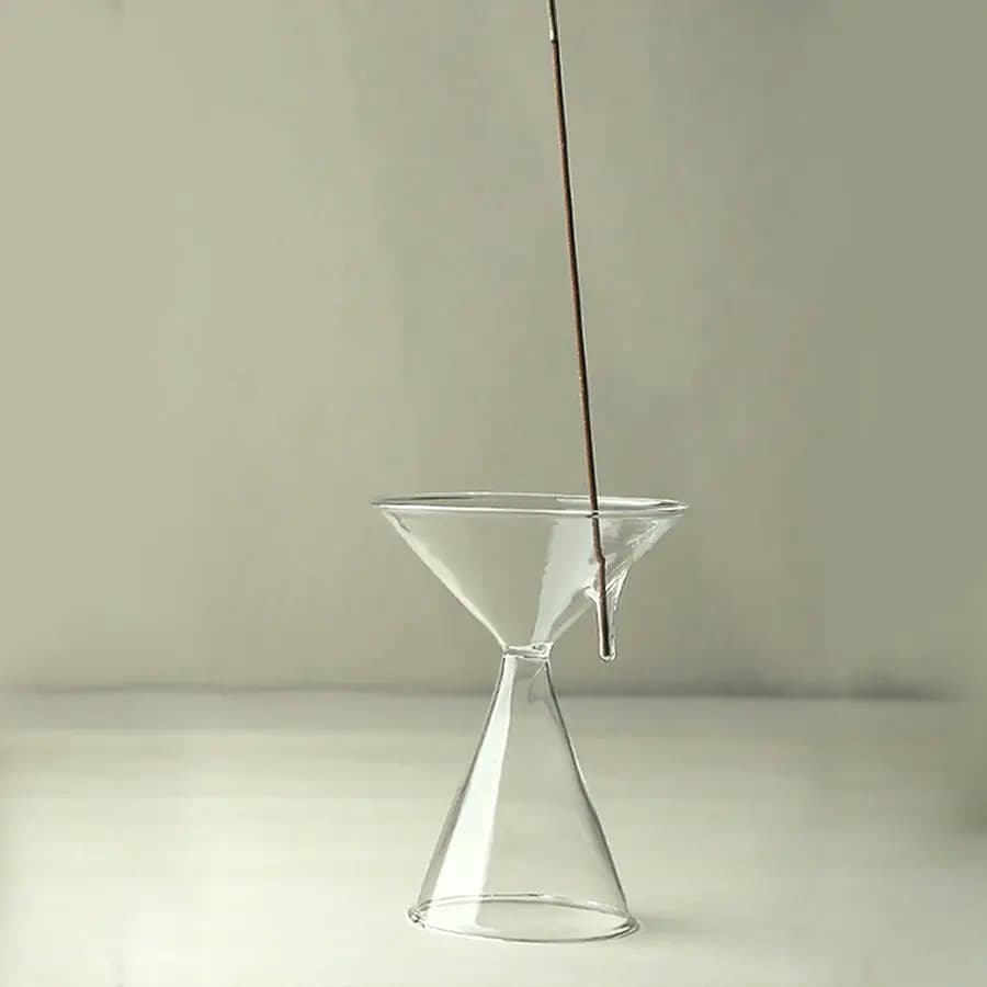 Zen Glass Thread Incense Holder Simple Household Decoration Indoor Aromatherapy Sandalwood Ancient Tea Ceremony Incense Burner