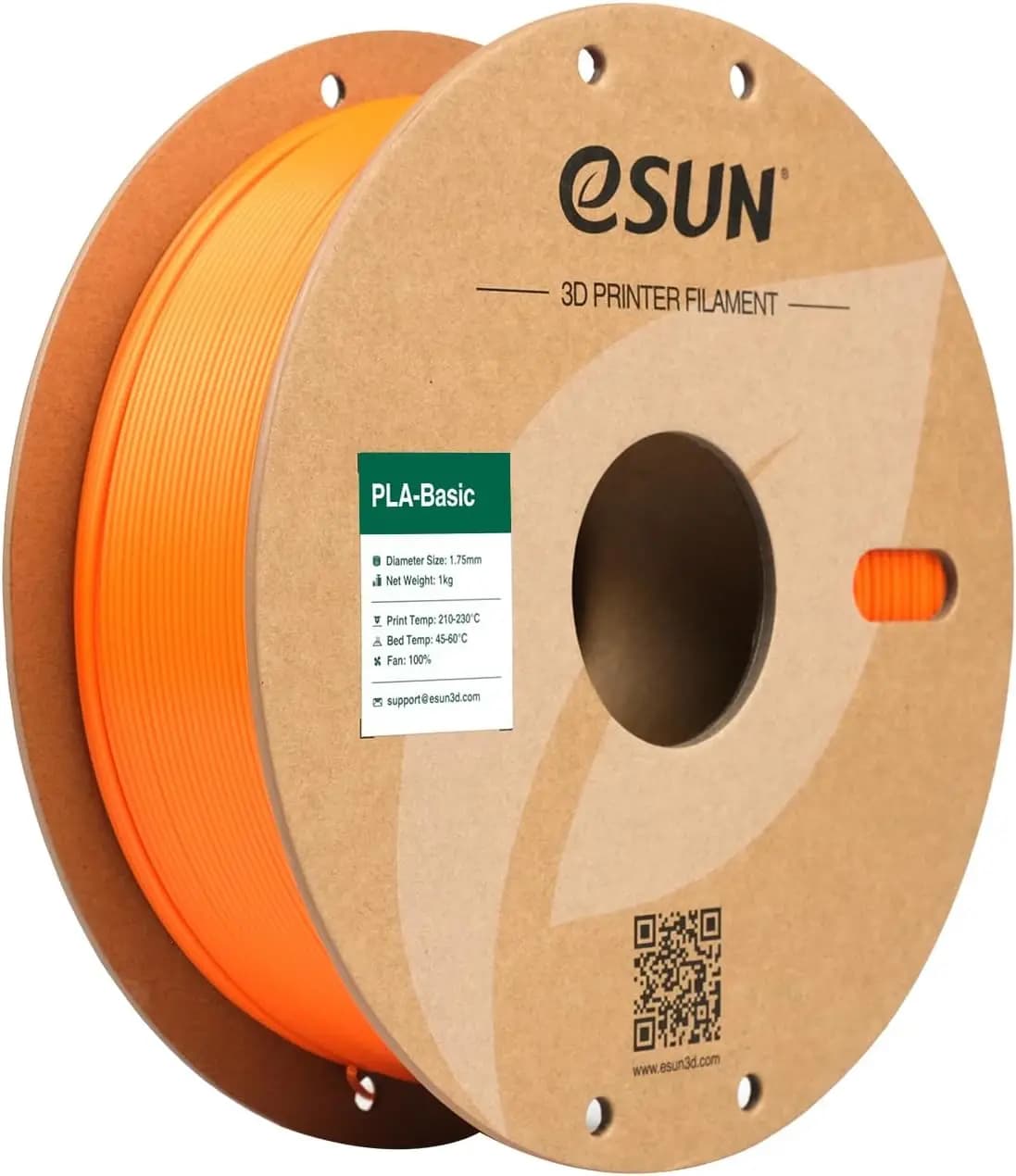 High Speed PLA Filament 1.75mm, Fast Printing 3D Printer Filament, 1KG Spool, Orange