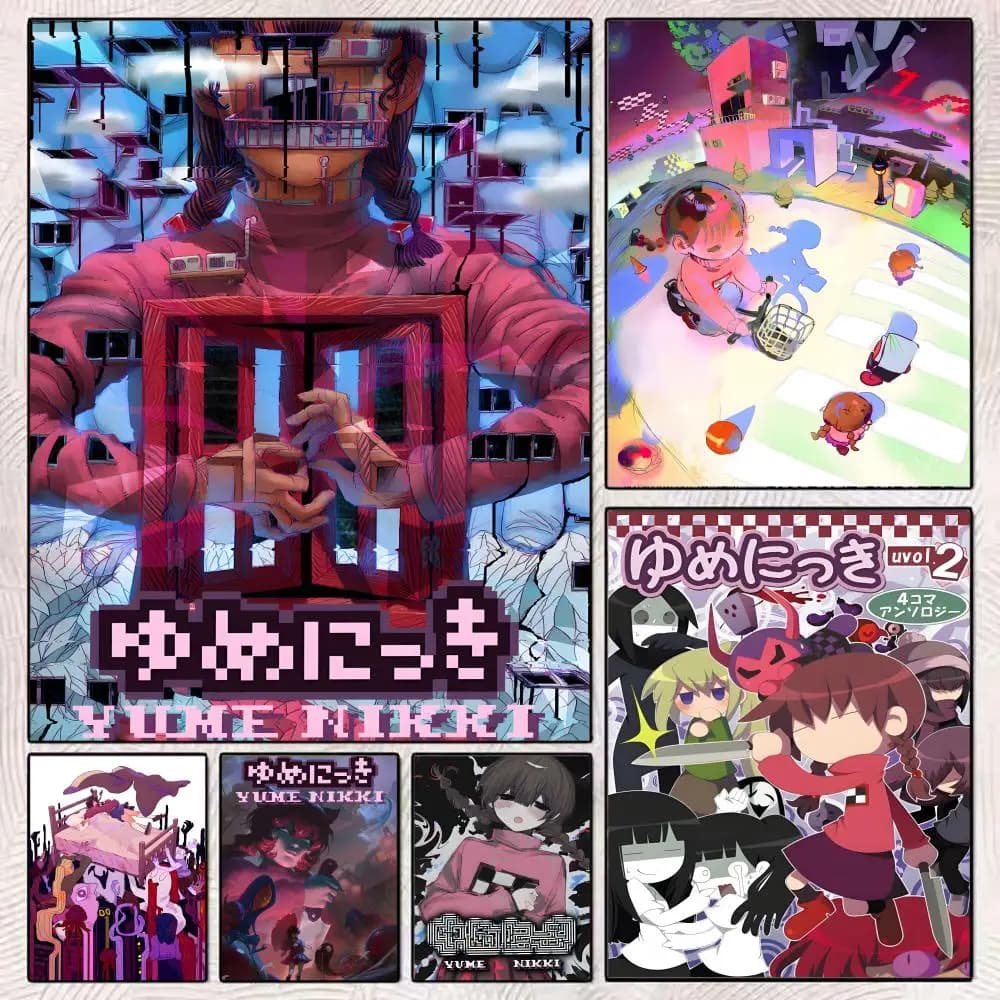 Video Game Y-Yume Nikki Painting Calligraphy Durable Painting Canvas Poster Wall Hanging Home Interior Decoration Art Mural Gift