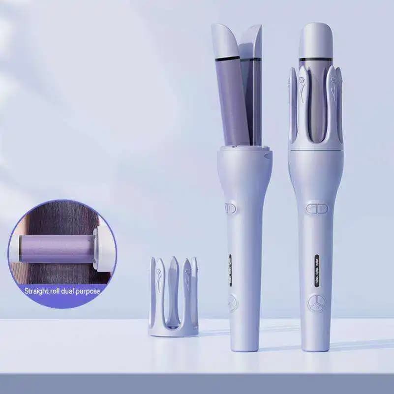 Professional 3-in-1 curler with Automatic Rotation and Interchangeable Long Cylinder, Electric, Best Seller