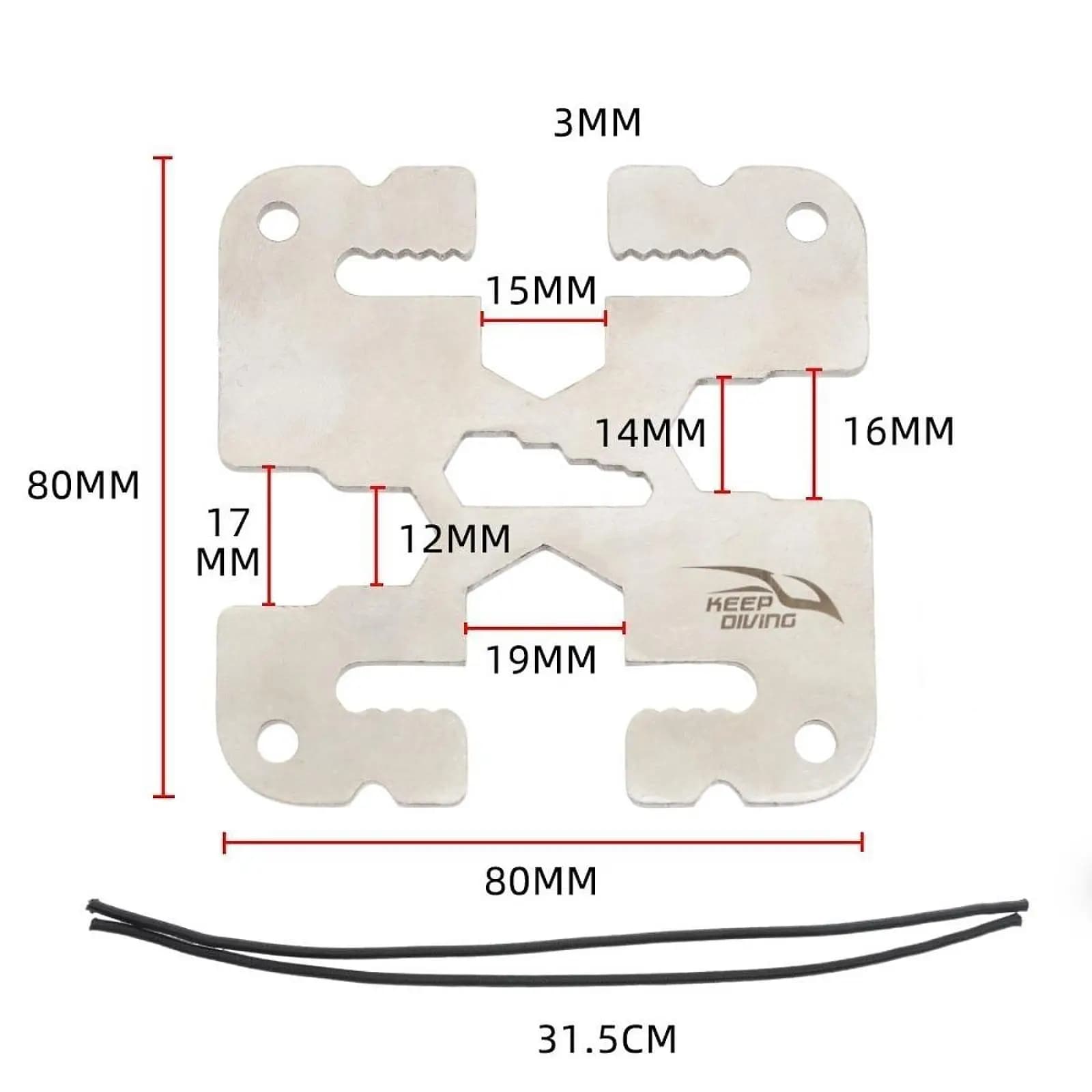 Stainless Steel Dive Support Plate Durable, Diving Equipment Accessories for Quick Loading and Underwater Adventures