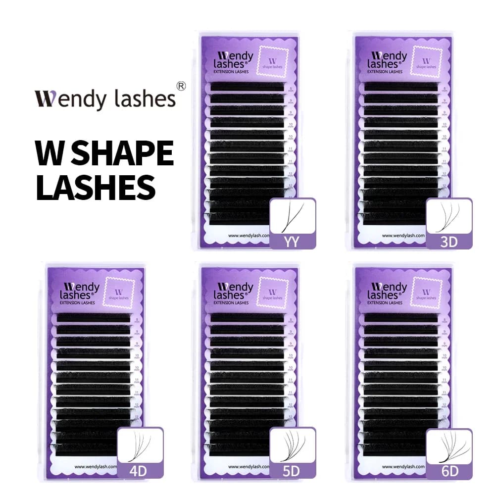 Wendy Lashes 0,07 W Flower Shape 3D/4D/5D/6D Automatic Flowering Prepacked Fans Extensions Eyelash Individual Aa Natural