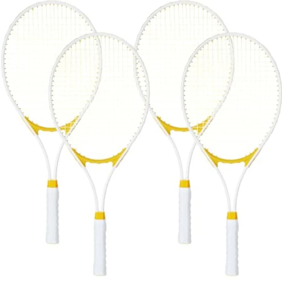Set di 4 Racchette da Tennis per Adulti, Ricreative, per 4 Giocatori, 27 Pollici, Leggere, per Donne e Uomini