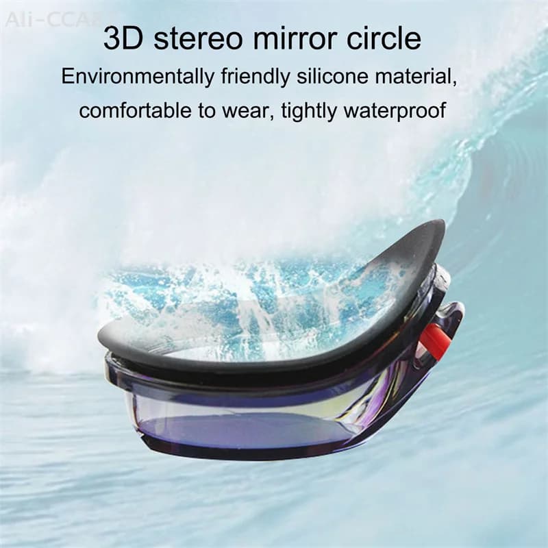 Professional Competition Swimwear Anti-fog Coating UV Protection Waterproof Silica Gel Glasses