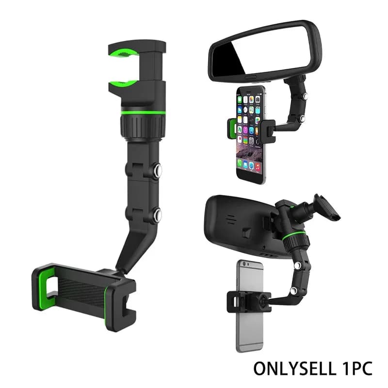 360 degree swivel universal auto phone support multifunction mobile phone for automatic rearview mirror