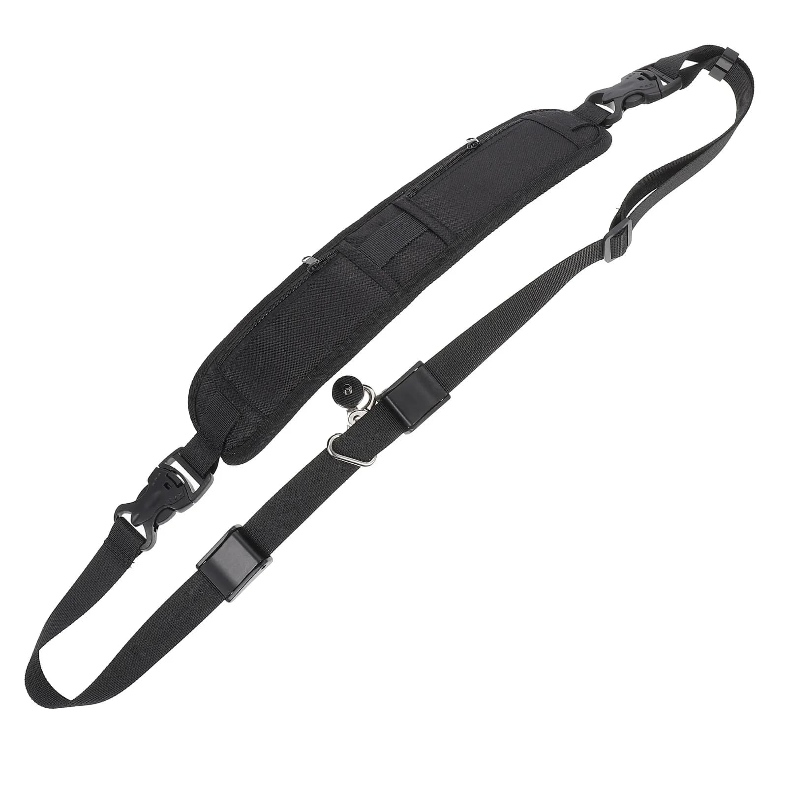 Tracolla per Fotocamera Ultra Comfort Regolabile in Nylon, Stile Sling con Doppie Tasche con Cerniera per Piccoli Accessori, Sicura