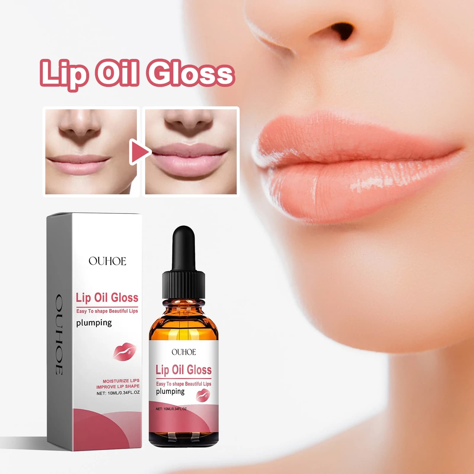 Essenza di olio essenziale rimpolpante per labbra a lunga durata Olio essenziale rimpolpante per labbra istantaneo ripara le linee sottili delle labbra e idrata il balsamo