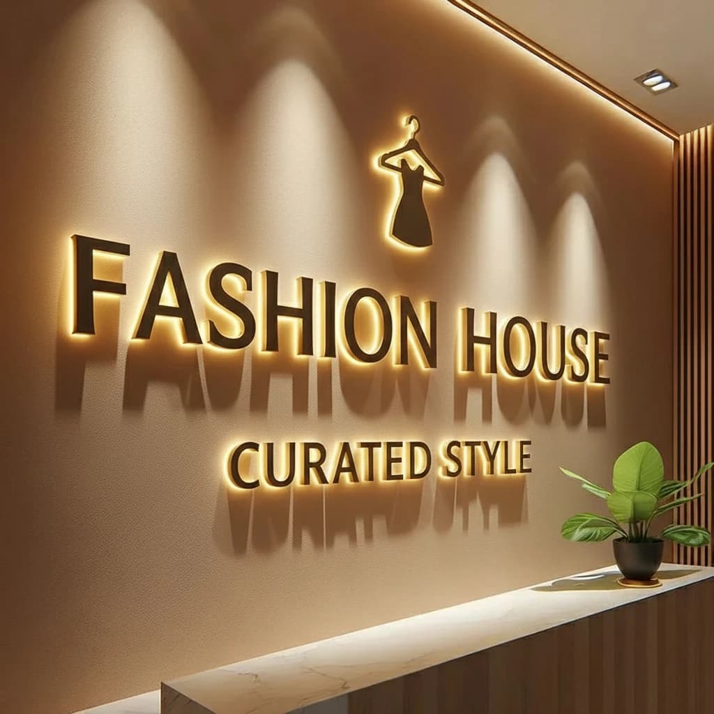 Insegna Commerciale Personalizzata con Lettere 3D in Metallo Illuminata a LED - Logo Retroilluminato, Frontalmente Illuminato, Halo Lit per Esterni, Insegna Decorativa Commerciale