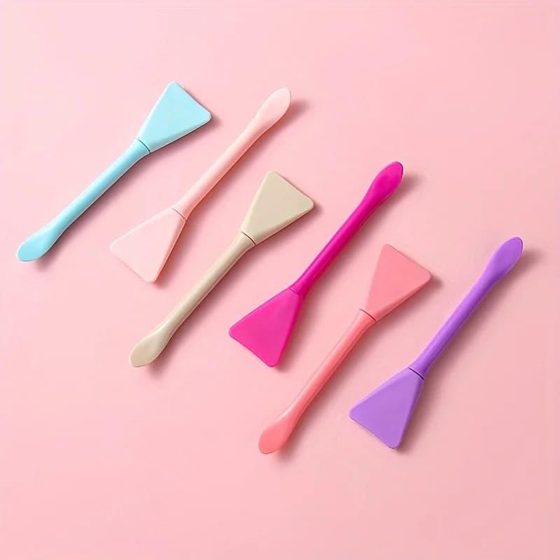 1 pennello in silicone a doppia punta, strumento multiuso per l'applicazione di vernice epossidica in resina, facile da pulire, senza profumo, colore casuale
