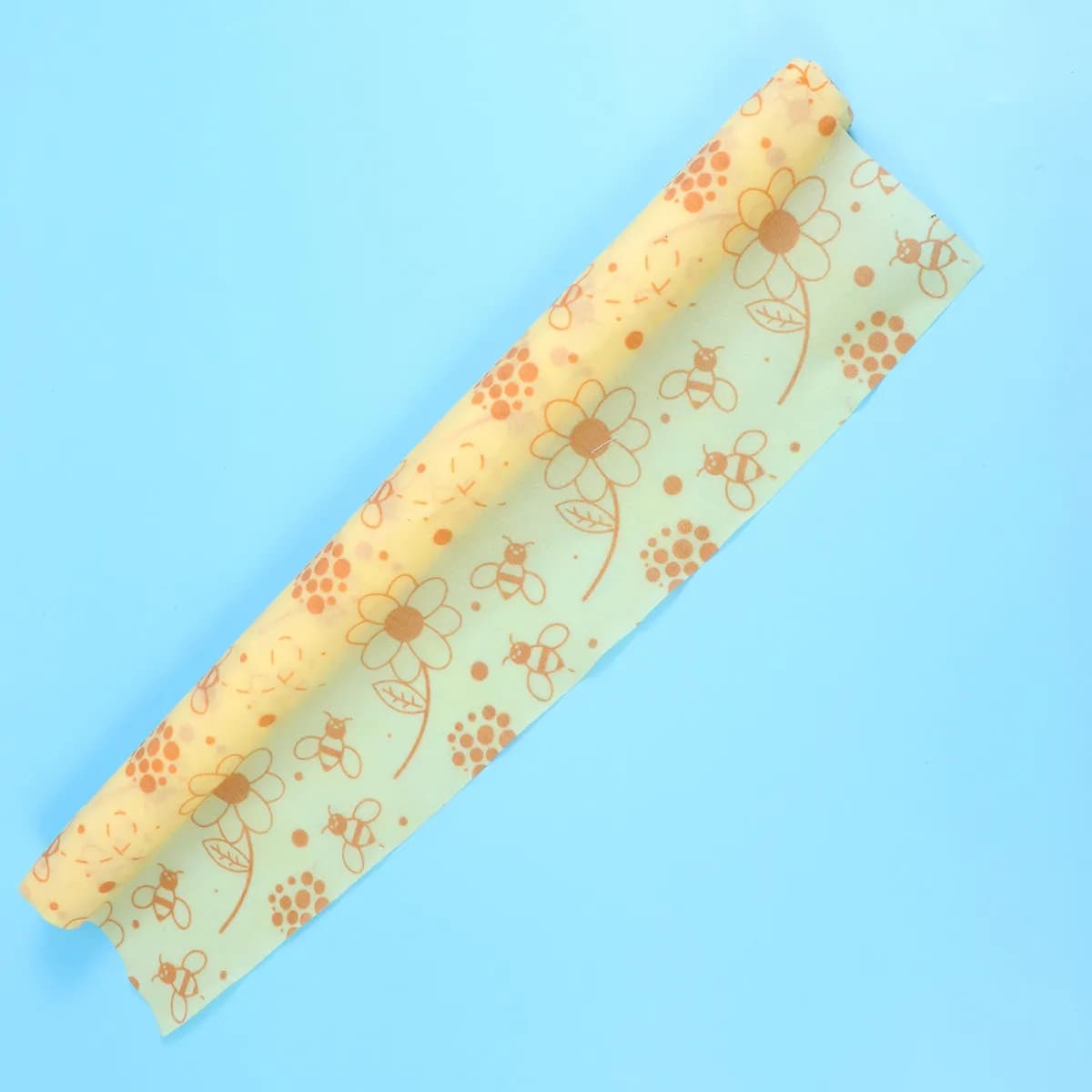 1 Rotolo di Pellicola Alimentare in Cera d'Api Riutilizzabile, Tessuto in Cotone Organico con Cera d'Api per Conservazione, Lavabile, per Cucina e Cottura Domestica