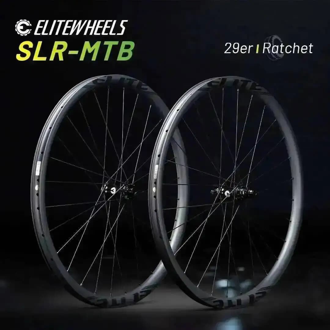 ELITEWHEELS Set di Ruote in Carbonio 29er per MTB, Ultraleggere per Trail XC, Sistema a Cricchetto M14 con Mozzo 36T, Compatibile con 5 Tipi di Cerchi, Ruote per All Mountain