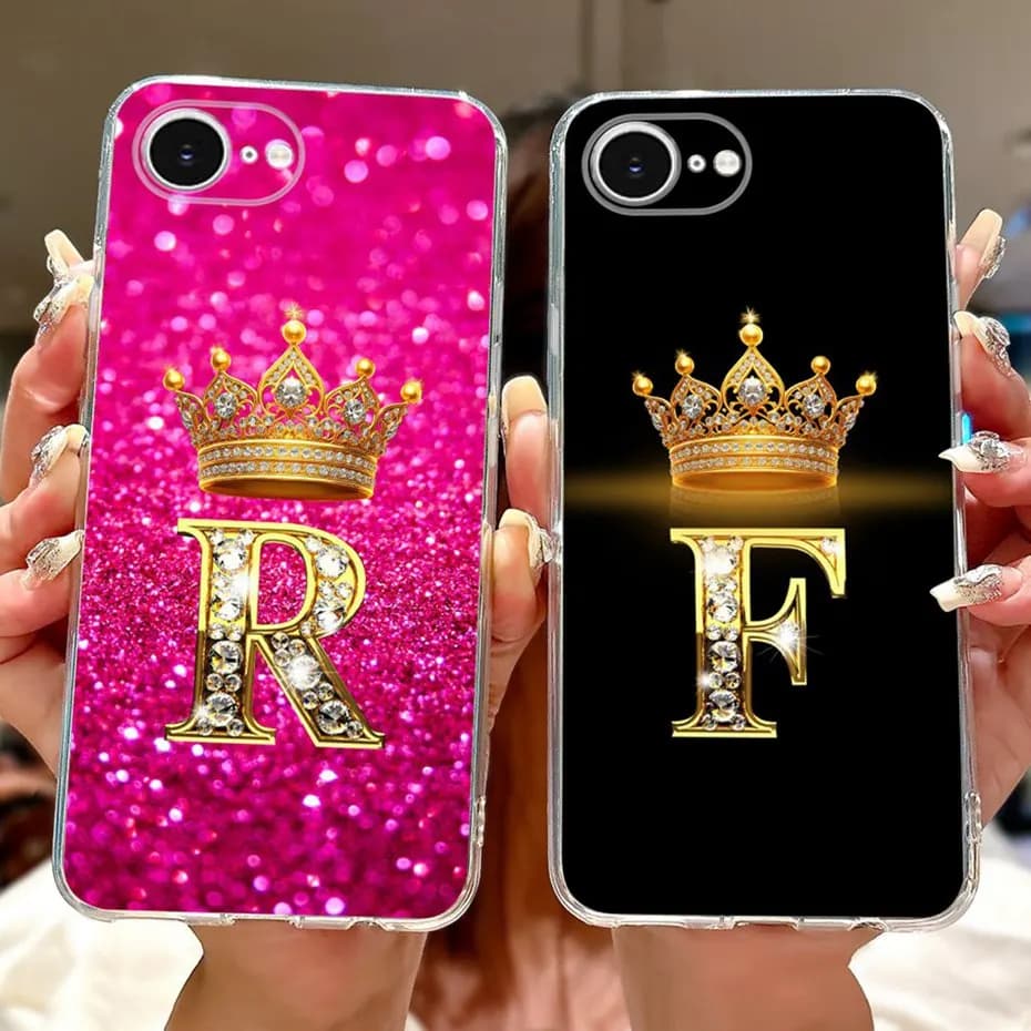 Custodia per telefono con lettera di moda per iPhone 16e SE (2025) Cover posteriore in morbido silicone TPU per iPhone SE 2025 Custodie per iPhone16e Paraurti
