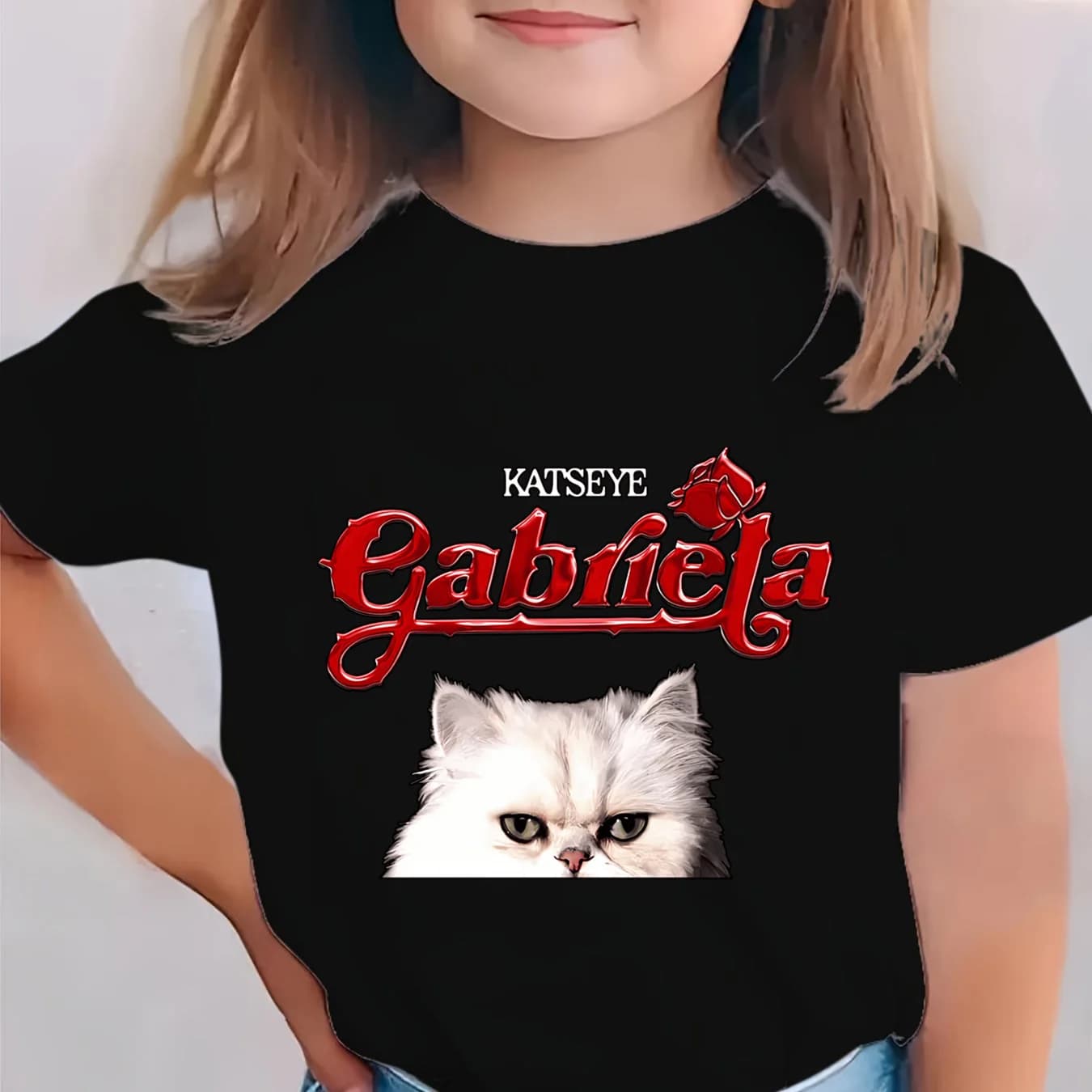 KATSEYE Gabriela Tour Graphic Kids T-shirt Girl Harajuk Summer Short Sleeve Tee Katseye Pattern Cotton T-Shirt Children Clothing