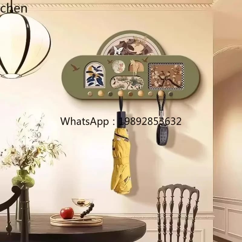 Vintage Style Storage Perforated Panel Design No Hook for Drill High-end clothes hanger integrated