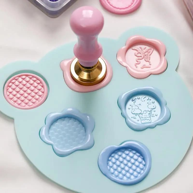 Wax Seal Stamp Silicone Mold Pad For 25mm Stamp Sealing Wax Fix Shapes Mats Sealing Fixer Scrapbook Envelope DIY Making Tool